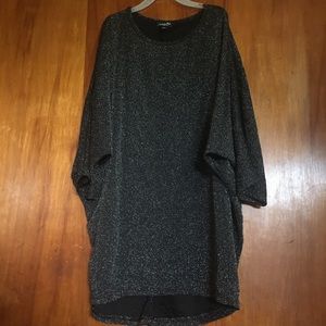 Black sparkly flowey top